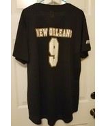 New Orleans Saints Brees Button Up Jersey #9 Russell Athletics Mens Sz X... - £12.27 GBP