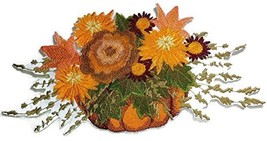 Fall at Its Best Unique Portraits [ Pumpkin Floral Spray ] Embroidered Iron on/S - £17.48 GBP
