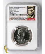 2014-D 50¢ Kennedy Clad High Relief Graded by NGC as SP-67 Early Releases - $71.07 CAD