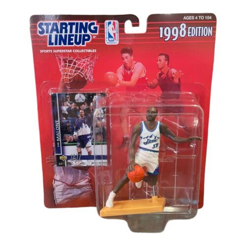 1998 NBA Starting Lineup Karl Malone Utah Jazz Action Figure With Card - $8.49