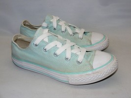 Converse All Star Youth Junior Kids   Low 652633F Aqua Canvas Shoes Size... - £18.64 GBP