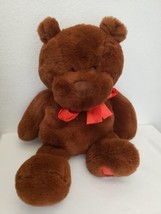 2020 Animal Adventure Brown Bear Red Bow Plush Stuffed Animal Heart on Foot - $34.63