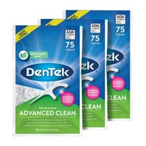 DenTek Triple Clean Advanced Clean Floss Picks, No Break/Shred 75 Count,... - £9.40 GBP