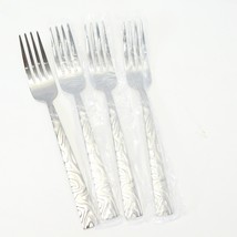 Oneida Cebra Dinner Forks 8&quot; Stainless Lot of 4 NEW - £30.69 GBP