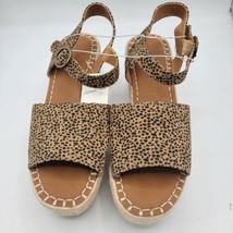 Size 10 Universal Thread Morgan Leopard Print Espadrille Wedge Woven  Heel  - £7.98 GBP