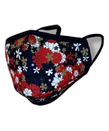 Face Cover Flower Pattern Unisex Washable Reusable 3-Layer w Pocket USA NEW - $34.99