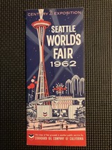 Seattle World&#39;s Fair 1962 Chevron Standard Oil Map of Fairgrounds Petrol... - $166.37 MXN