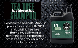 Gibs Grooming Tea Tree Invigorating Shampoo, Liter image 3