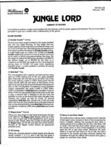 Jungle Lord Pinball Flyer Original Game Features Rules Sheet 1981 Vintage - $34.68