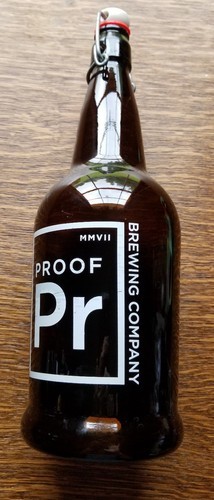 Empty ~ Glass ~ Proof Brewing Co. Collector's Bottle w/Locking Lid ~ 12" Tall Item image 2
