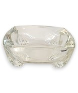 Vintage Glass Ashtray, Art Deco Style, Ribbed, 4.25&quot; Square, Heavy Cigar... - $228.08 MXN