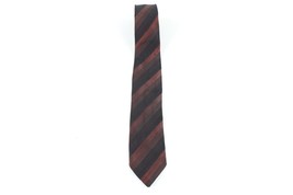 Vtg 60s 70s Burberry Silk Striped Color Block Skinny Neck Tie Dress Tie England - £36.08 GBP