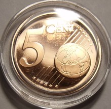 Extremely Rare Ireland 2007 Encapsulated Cameo Proof 5 Euro CENT~5K MINTED~FR/SH - £11.86 GBP