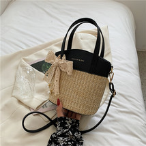 Simple Straw Bag Women  Summer New Holiday Beach Crossbody Bag Fashion Versatile - £36.29 GBP