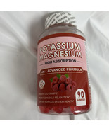 Magnesium Potassium Supplement Gummies High Absorption Vegan 90 Count  1... - $14.50