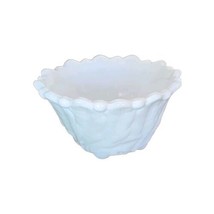 Vintage ~ Four (4) ~ 4.5&quot; Dia ~ White Milk Glass ~ Footed ~ Individual B... - $37.40