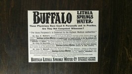 Vintage 1909 Buffalo Lithia Springs Water Company Original Ad 721 - £5.22 GBP