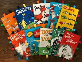 ~Dr. Seuss Titles~Handmade Baby &amp; Toddler Storytime Sensory Crinkle *Tag Toy - £9.47 GBP
