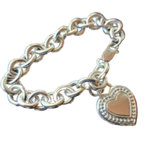 Exquisite Judith Ripka Heart 925 Sterling Silver Ladies Bracelet Sz - £93.20 GBP