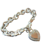 EXQUISITE JUDITH RIPKA HEART 925 STERLING SILVER LADIES BRACELET SZ - $162.48 CAD