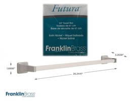 Franklin Brass D2424SN Futura Towel Bar, 24&quot;, Satin Nickel - £15.60 GBP