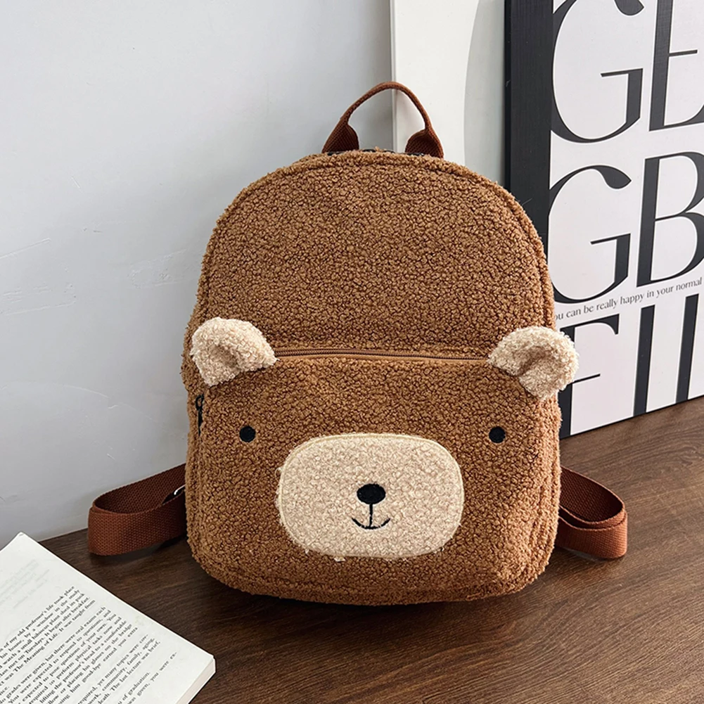 Kids Plush Backpack Cute Cartoon Kindergarten School Bag Winter Warm Fle... - $77.28