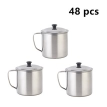 48 Pcs of 24oz (700ml) Rust Resistant Tin Cup/Mug with Lid &amp; Handle for ... - $178.20
