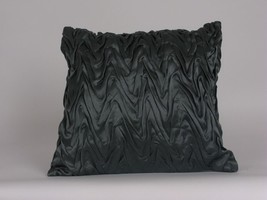 Donna Karan Modern Classics Chevron Smocked Silk Deco Pillow Peacock $188 - £60.37 GBP