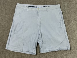 Peter Millar Shorts Mens 38 Blue White Stripe Stretch Golf Chino Summer ... - $22.76