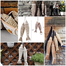 Wooden Fish Decor Hanging Wood Fish Decorations for Wall Rustic Nautical Fish De - £9.72 GBP - £18.62 GBP