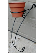Ornamental Iron plant stand - against wall 9&quot; flower pot blacksmith made... - $1,120.04 MXN