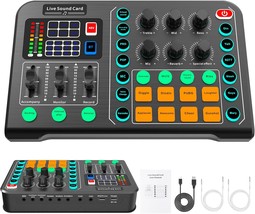 Professional Sound Cards,Audio Interface With Dj Mixer Live Sound Card E... - £41.04 GBP