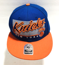 New York Knicks 47 Brand Hardwood Classics Snapback Hat Blue/Orange Embr... - £22.68 GBP