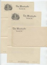 The Monticello Stationery Norfolk Virginia Tidewaters&#39; Leading Hotel  - £13.93 GBP