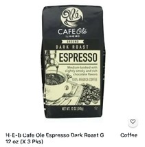 H‑E‑B Cafe Ole Espresso Dark Roast Ground Coffee 12 oz (X 3 Pks) - £42.70 GBP