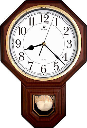 Pendulum Plastic Wall Clock Chimes Every Hour with Westminster Melody - $239.97