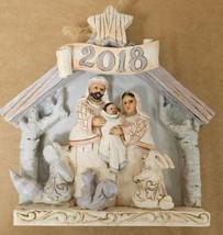 Jim Shore White Woodland Nativity Hanging Christmas Ornament 2018 New - €12,60 EUR