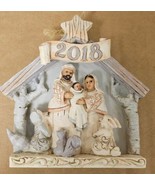 Jim Shore White Woodland Nativity Hanging Christmas Ornament 2018 New - €12,79 EUR