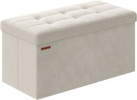 Songmics Storage Ottoman Bench, Foldable Ottoman Foot Rest, 15 X 30 X 15... - £48.89 GBP