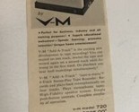 1960 VM The Voice Of Music Vintage Print Ad Advertisement pa14 - $10.88
