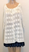 Preswick &amp; Moore Crochet Cardigan Size 2X White - $18.79