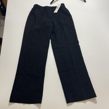 Jones New York Collection Black Pinstripe Trouser Mild Flare Sz 4P - £25.37 GBP
