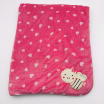 Carter&#39;s Bee Baby Blanket Hearts Pink Valentine Satin Trim Just One You - £28.03 GBP