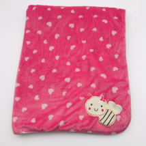 Carter&#39;s Bee Baby Blanket Hearts Pink Valentine Satin Trim Just One You - £27.32 GBP