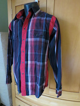 Vtg Wrangler Western Rockabilly Shirt  Strips Mens Size L Pearl Snaps - £23.00 GBP