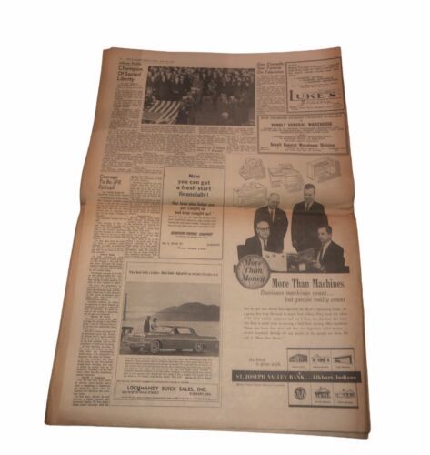 “Johnson Takes Up Task” The Elkhart Truth Newspaper Nov. 26, 1963 Original - $90.52