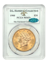 1900 $20 PCGS/CAC MS65+ ex: D.L. Hansen - £8,344.98 GBP