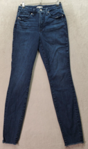 Good American Skinny Jeans Women Size 6 Blue Raw Edge Ankle Good Legs Fl... - $26.78