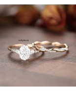 1.25 CT Classic Oval Cut Three Stone Diamond Bridal Set, Gorgeous Oval P... - $225.67 CAD
