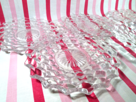 Fabulous Vintage Fostoria American #2056 Clear 5pc Cubist 7&quot; Salad Plates - £23.36 GBP